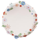Floral Plates with Toadstools 8pk
